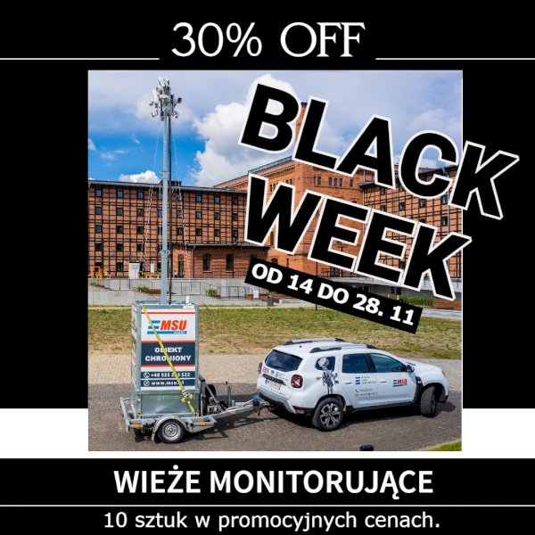 Black Week - 10 sztuk wież monitorujących  w promocyjnych cenach.